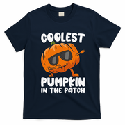 Coolest Pumpkin In The Patch Dabbing Halloween T-Shirt - Navy Blue