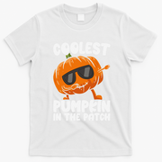 Coolest Pumpkin In The Patch Dabbing Halloween T-Shirt - White