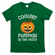 Coolest Pumpkin In The Patch Halloween Fall Design Funny Gift T-Shirt - Irish Green