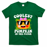 Coolest Pumpkin In The Patch Gift Funny Halloween Costume Gift T-Shirt - Green