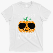 Coolest Pumpkin In The Patch Halloween Costume Gift T-Shirt - White