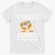 Coolest Pumpkin In The Patch Vintage Pumpkin Halloween Meaningful Gift T-Shirt - White