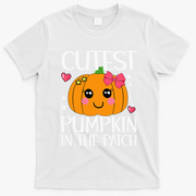 Coolest Pumpkin In The Patch Halloween Thanksgiving T-Shirt - White