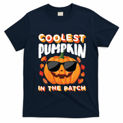 Coolest Pumpkin In The Patch Vintage Halloween Party Cute Gift T-Shirt - Navy Blue