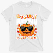 Coolest Pumpkin In The Patch Vintage Halloween Party Cute Gift T-Shirt - White