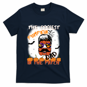 Coolest Pumpkin In The Patch Funny Halloween Dad Gift Cute Gift T-Shirt - Navy Blue