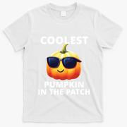 Coolest Pumpkin In The Patch Halloween Kids T-Shirt - White