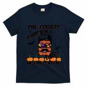 Coolest Pumpkin In The Patch Funny Halloween Dad Gift Cool Gift T-Shirt - Navy Blue