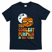 Coolest Pumpkin In The Patch Adorable Halloween T-Shirt - Navy Blue