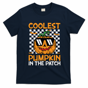 Coolest Pumpkin In The Patch Outfit Halloween T-Shirt - Navy Blue