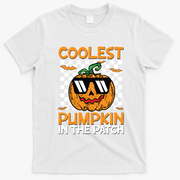 Coolest Pumpkin In The Patch Outfit Halloween T-Shirt - White