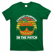 Coolest Pumpkin In The Patch Boy Retro Groovy Halloween T-Shirt - Irish Green