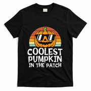 Coolest Pumpkin In The Patch Halloween Funny Gift T-Shirt - Black