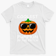 Coolest Pumpkin In The Patch Funny Halloween T-Shirt - White