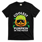 Coolest Pumpkin In The Patch Kids Boy Pumpkin Halloween T-Shirt - Black