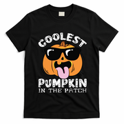 Coolest Pumpkin In The Patch Toddle Boy Halloween Kids T-Shirt - Black