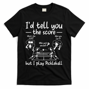 Confused Pickleball Player Funny Pickleball T-Shirt - Black