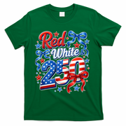 Cute Patriotic Red White And 250 Celebrate America's 250th Birthday T-Shirt - Green