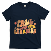 Cute Retro Fall In Love With Learning T-Shirt - Navy