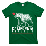California Republic Vintage Cali Bear Star T-Shirt - Green