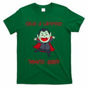 Cute Save A Vampire Donate Blood Vampire Halloween T-Shirt - Irish Green