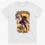 Court Shogun – Bigfoot Samurai Basketball Slam Dunk T-Shirt - White