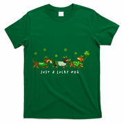 Cute St Patrick's Day Just A Lucky Dog Dachshunds T-Shirt - Green