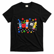 Cute School Supplies Pencil Crayon Teacher Classroom Gift T-Shirt - Black