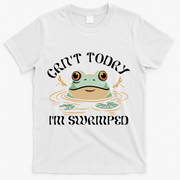 Can't Today I'm Swamped Toad Frog Meme T-Shirt - White