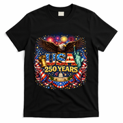 Celebrate USA 250 Years White House Eagle Fireworks T-Shirt - Black