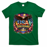 Celebrate USA 250 Years White House Eagle Fireworks T-Shirt - Green