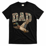 Camouflage Varsity Father's Day Dad Duck Hunting T-Shirt - Black