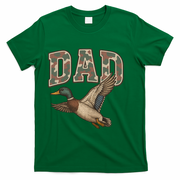 Camouflage Varsity Father's Day Dad Duck Hunting T-Shirt - Green