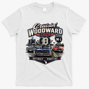 Cruisin' Woodward 2026 D Detroit To Pontiac T-Shirt - White