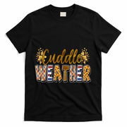 Cuddle Weather Cute Fall Pattern T-Shirt - Black