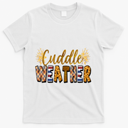 Cuddle Weather Cute Fall Pattern T-Shirt - White
