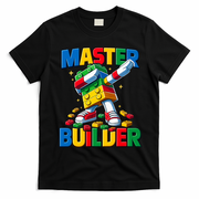 Dabbing Blocks Bricks Building Fun Master Builder T-Shirt - Black