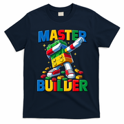 Dabbing Blocks Bricks Building Fun Master Builder T-Shirt - Navy Blue