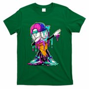 Dripping Baseball Ice Cream Drip Cone T-Shirt - Green