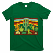 Desert Cactus Western Retro T-Shirt - Green