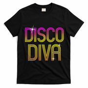 Disco Diva 70s 80s Party Dance T-Shirt - Black