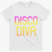 Disco Diva 70s 80s Party Dance T-Shirt - White