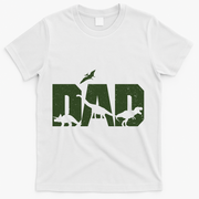 Dinosaur Dad Father's Day T-Shirt - White