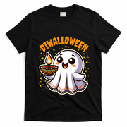 Diwalloween Diwali Halloween Fun Boo Ghost Lantern Deepavali T-Shirt - Black