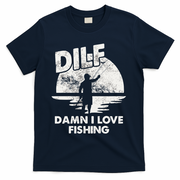 Dilf Damn I Love Fishing T-Shirt - Navy