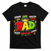 Dope Dad Man Of God Fathers Day Gift For Black Dads Juneteenth T-Shirt - Black