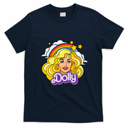 Dolly Doll Rainbow Retro Vintage T-Shirt - Navy Blue