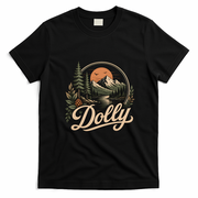 Dolly Fan Retro Graphic Nature Vintage T-Shirt - Black