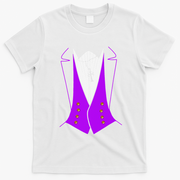 Dracula Halloween Tuxedo Costume Funny Party T-Shirt - White