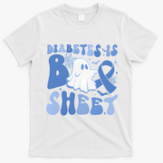 Diabetes Is Boo Sheet Halloween Diabetes Awareness T-Shirt - White